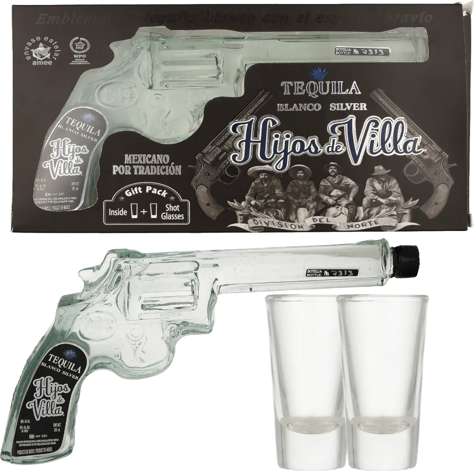 Hijos De Villa Tequila Blanco met 2 glazen20CL