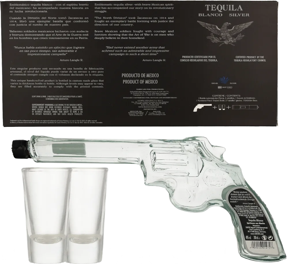Hijos De Villa Tequila Blanco met 2 glazen20CL