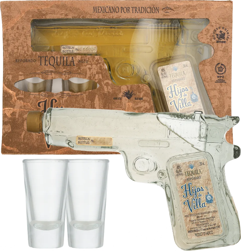 Hijos De Villa Tequila Reposado met 2 glazen20CL