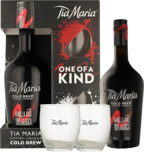 Tia Maria met 2 glazen70CL