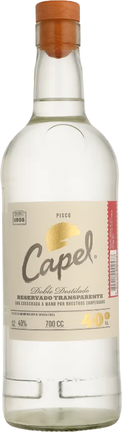 Capel Doble Destilado Reservado Transparente Pisco70CL