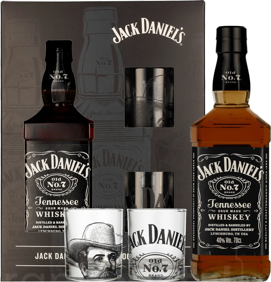 Jack Daniel's met 2 glazen70CL