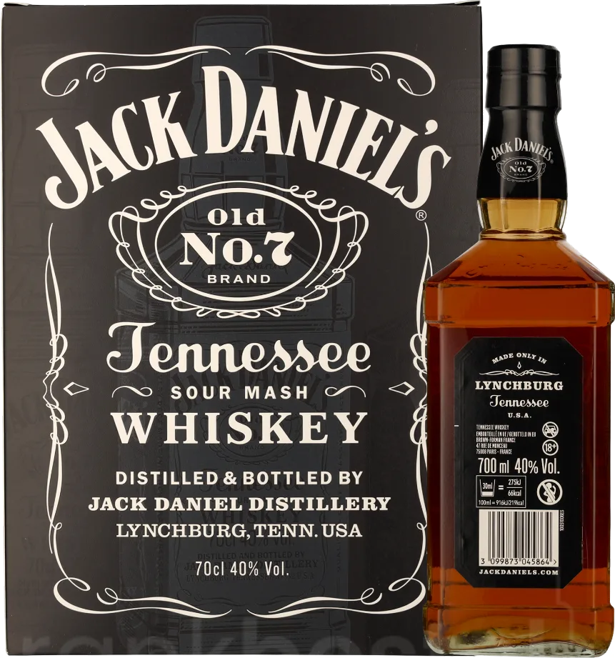 Jack Daniel's met 2 glazen70CL