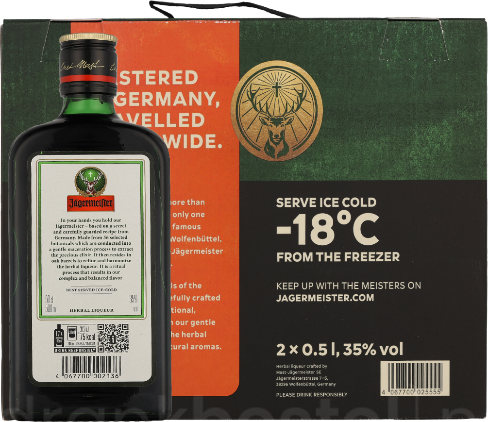 Jagermeister Twinpack met 2 shotglazen100CL