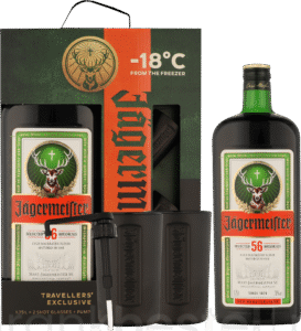 Jagermeister met 2 shotglazen en pomp175CL