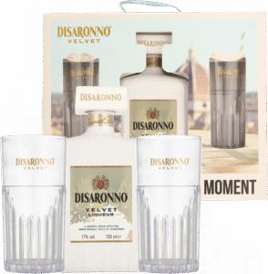 Disaronno Velvet met 2 glazen70CL