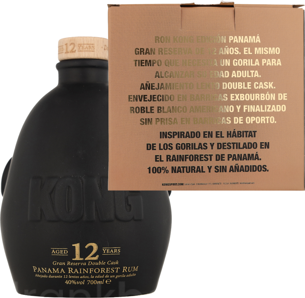 Kong Rainforest Rum Black 12 Years70CL
